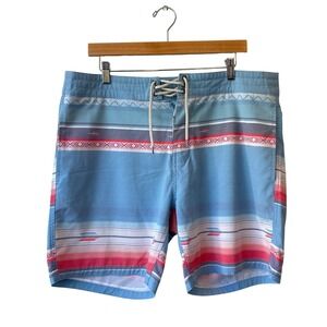 Faherty Mens Swim Trunks Board‎ Shorts Size 36 Baja Resort Preppy Surf Dad Beach